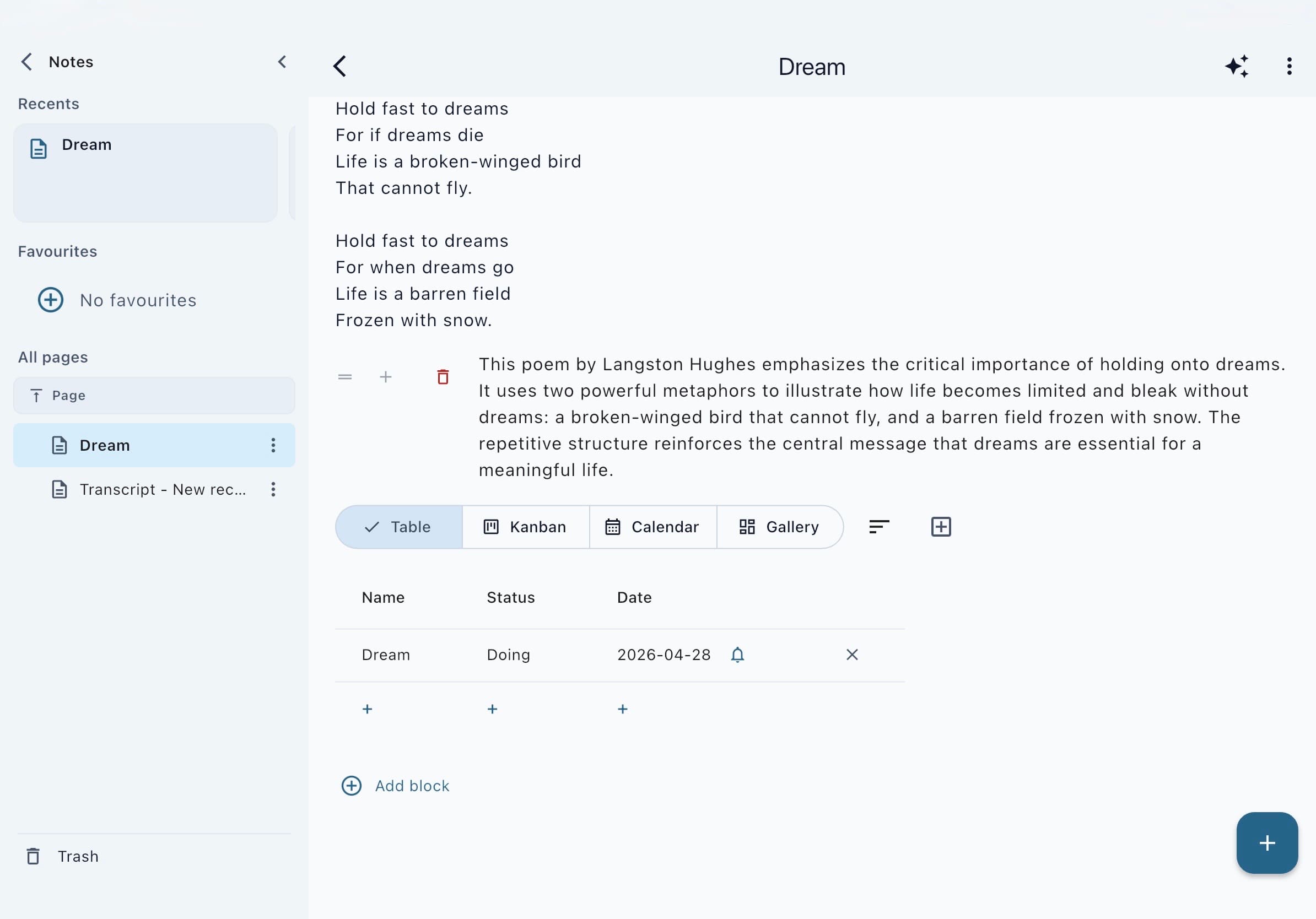 Noteara structured notes with rich content
