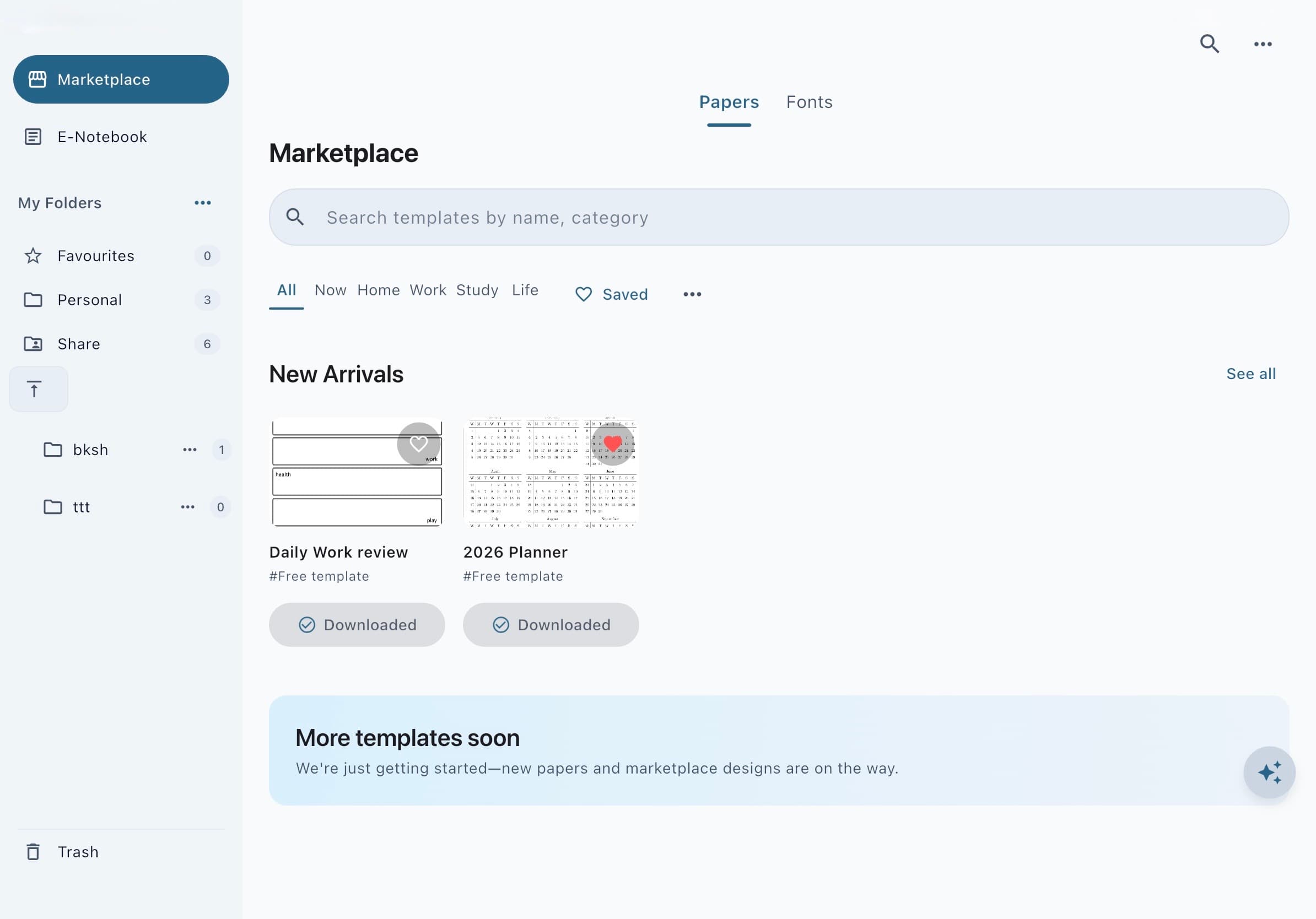 Noteara marketplace